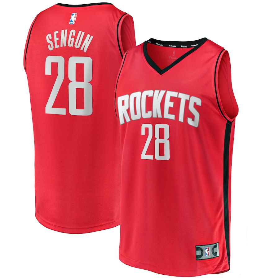 Men Houston Rockets #28 Alperen Sengun Fanatics Branded Red Fast Break Replica NBA Jersey->houston rockets->NBA Jersey